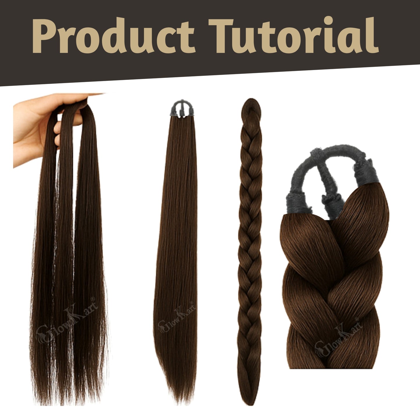 Brown Choti 26inch Artificial synthetic material Extensions