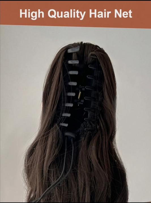 Cluther Brown 24inch Curly/Wavy Ponytail for women and girls