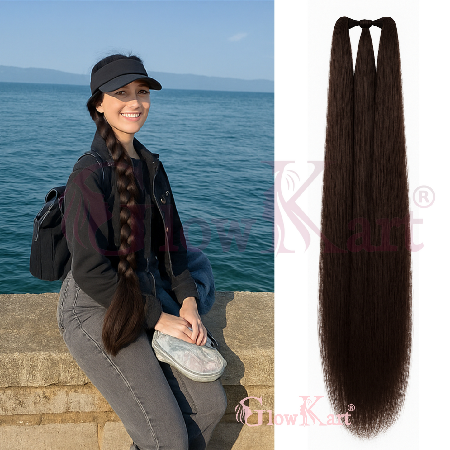 Brown Choti 26inch Artificial synthetic material Extensions