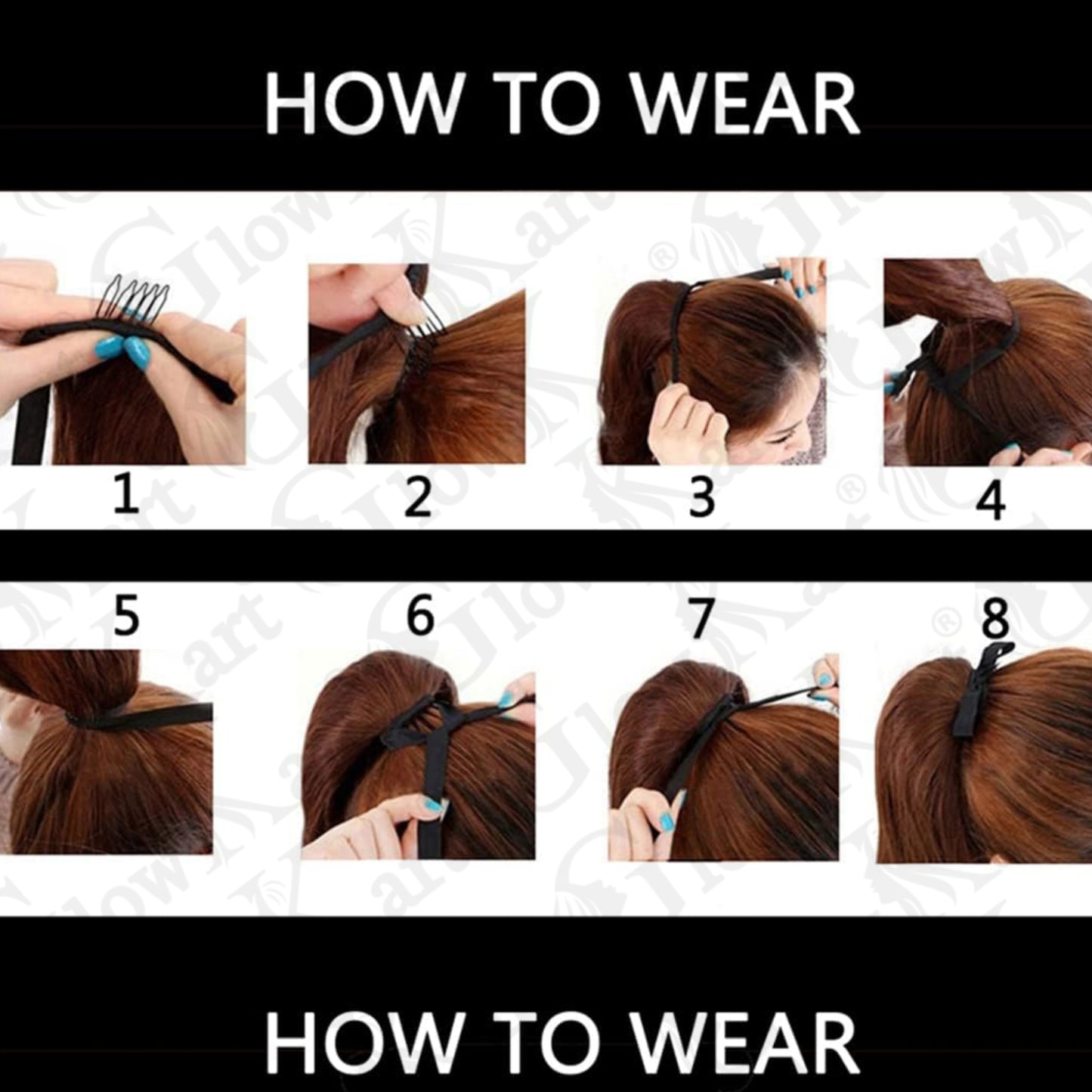 Natural Brown 24inch Curly Ribbon Ponytail