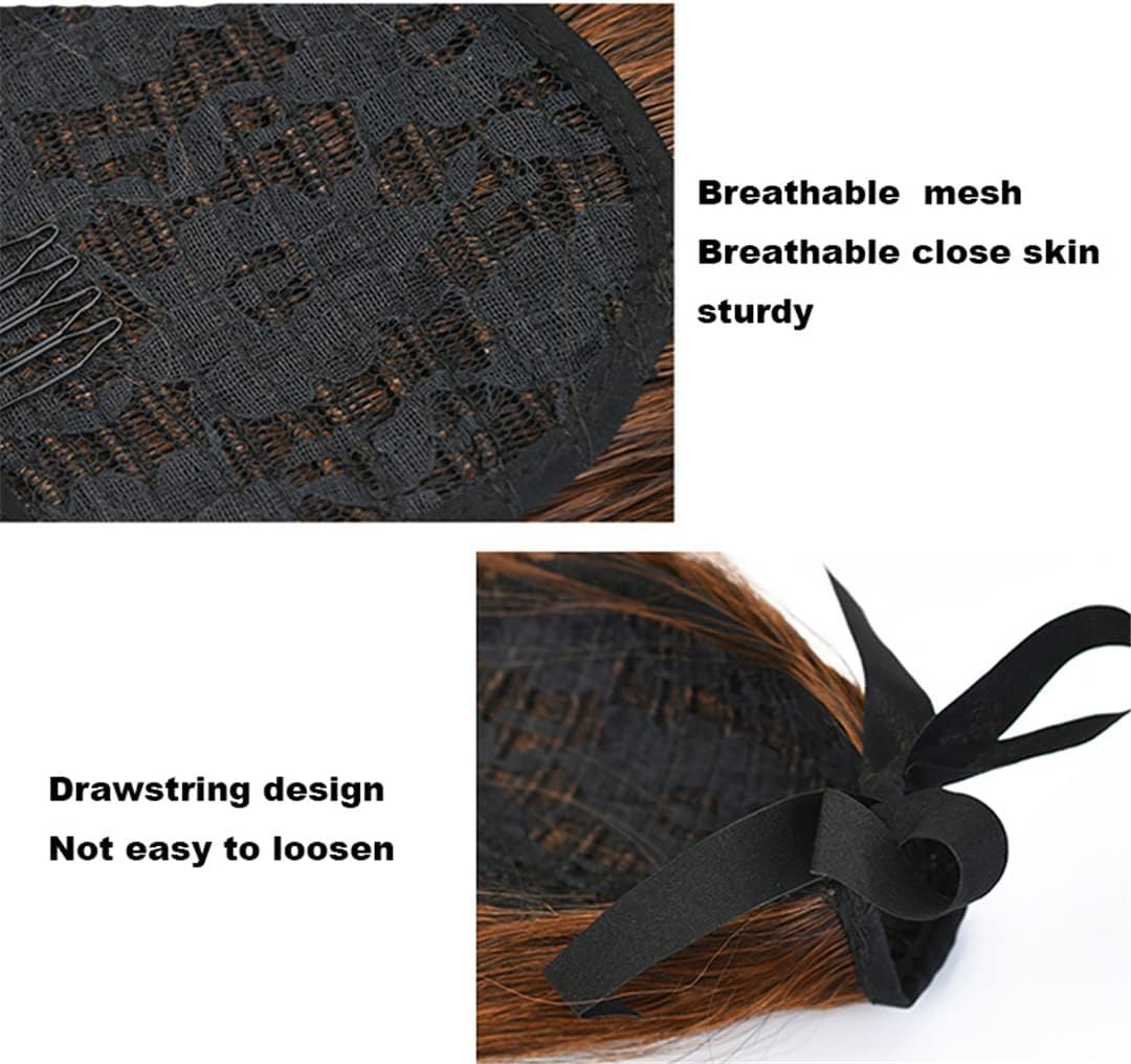 Natural Brown 24inch Straight Ribbon Ponytail